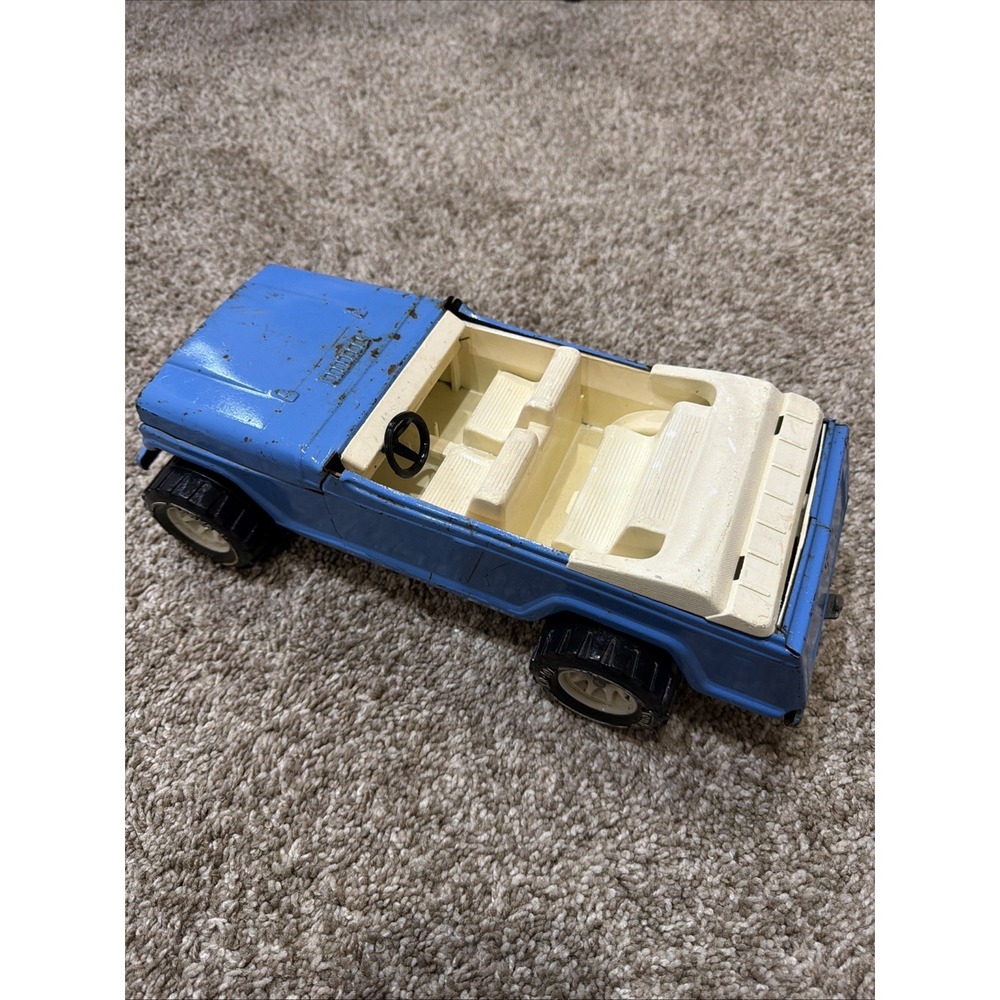 Tonka Jeepster w/ Hitch 1960s-1970s Vintage Blue Jeep. Preowned